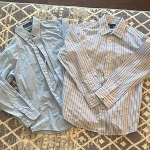 Nautica Kids Blue and White Button Down Shirts